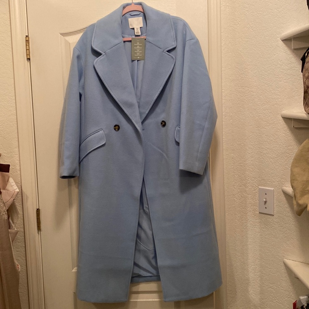 Brand new Baby blue H&M long coat